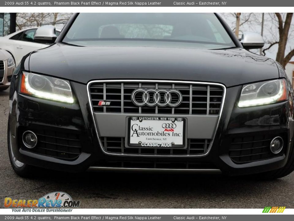 2009 Audi S5 4.2 quattro Phantom Black Pearl Effect / Magma Red Silk Nappa Leather Photo #8