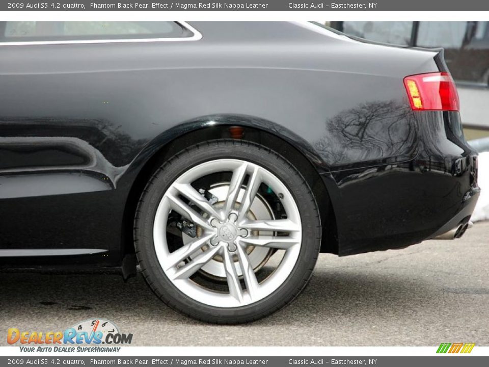 2009 Audi S5 4.2 quattro Phantom Black Pearl Effect / Magma Red Silk Nappa Leather Photo #13