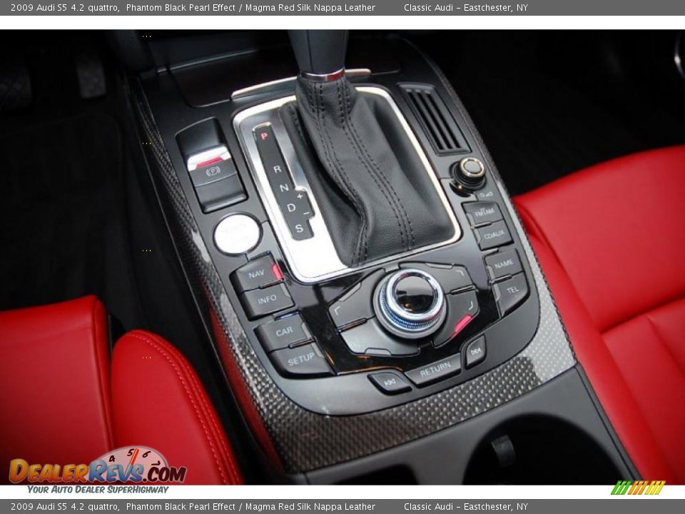 2009 Audi S5 4.2 quattro Phantom Black Pearl Effect / Magma Red Silk Nappa Leather Photo #19