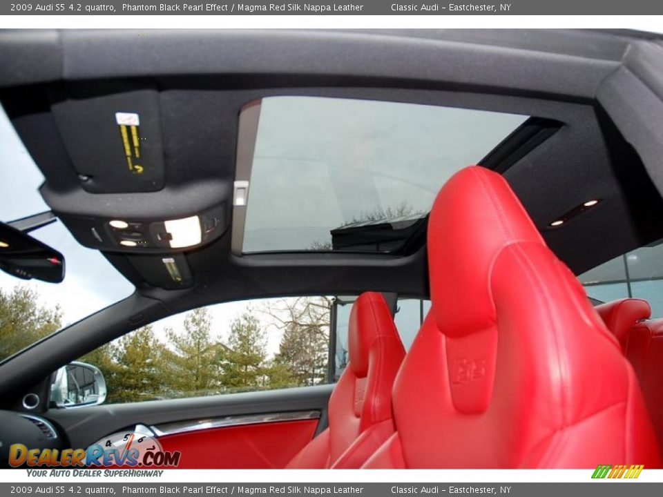 2009 Audi S5 4.2 quattro Phantom Black Pearl Effect / Magma Red Silk Nappa Leather Photo #22