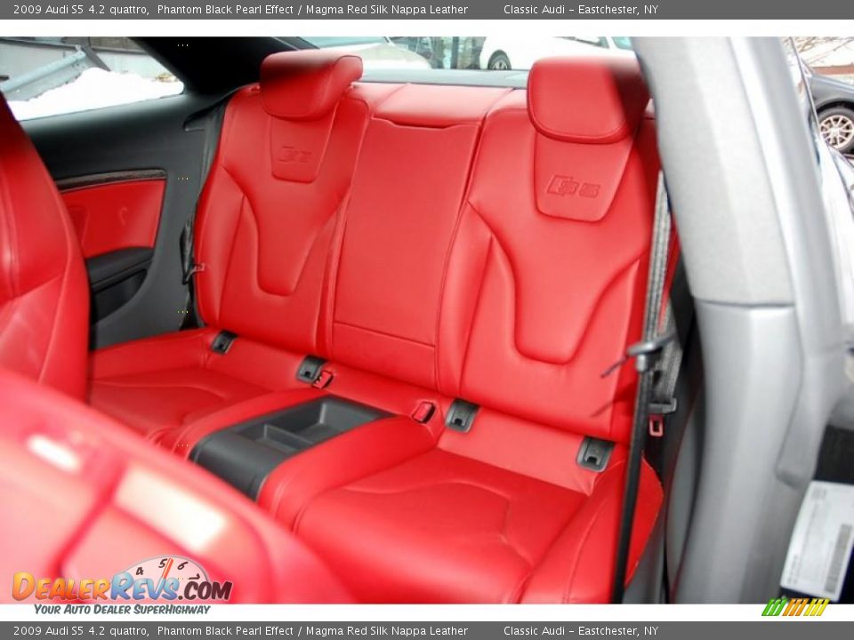 2009 Audi S5 4.2 quattro Phantom Black Pearl Effect / Magma Red Silk Nappa Leather Photo #23