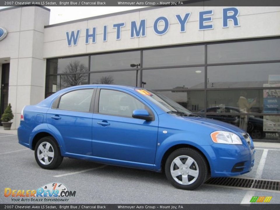 2007 Chevrolet Aveo LS Sedan Bright Blue / Charcoal Black Photo #1