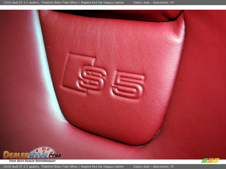 2009 Audi S5 4.2 quattro Phantom Black Pearl Effect / Magma Red Silk Nappa Leather Photo #24