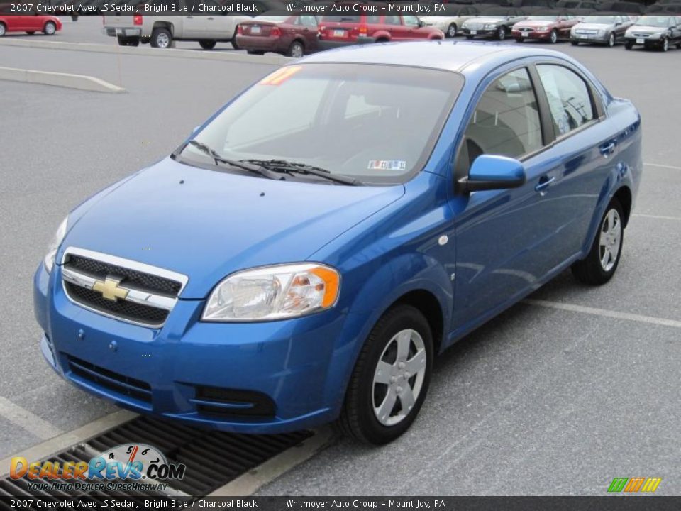 2007 Chevrolet Aveo LS Sedan Bright Blue / Charcoal Black Photo #3