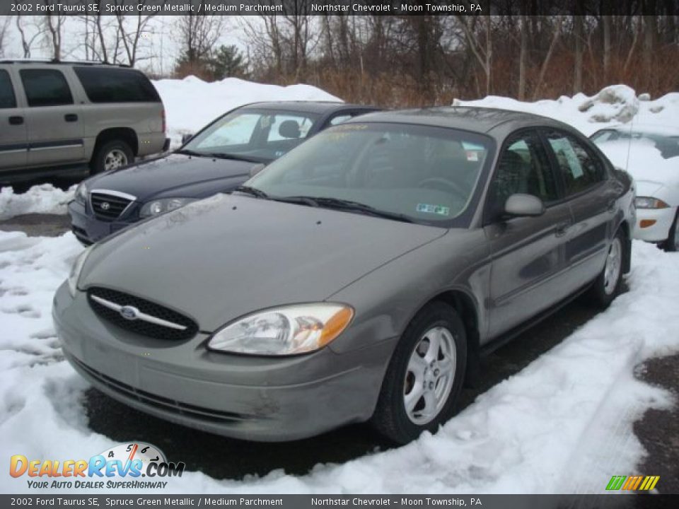 2002 Ford Taurus SE Spruce Green Metallic / Medium Parchment Photo #3