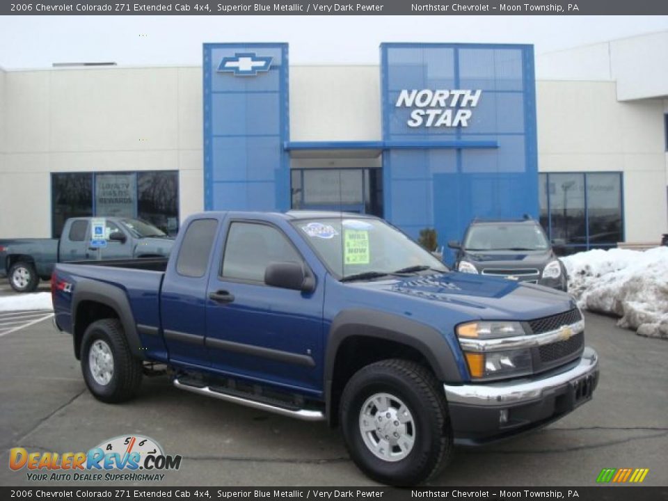 2006 Chevrolet Colorado Z71 Extended Cab 4x4 Superior Blue Metallic / Very Dark Pewter Photo #1