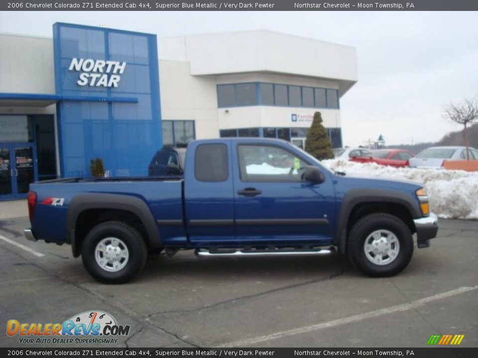 2006 Chevrolet Colorado Z71 Extended Cab 4x4 Superior Blue Metallic / Very Dark Pewter Photo #2