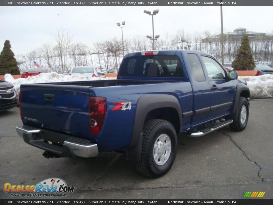 2006 Chevrolet Colorado Z71 Extended Cab 4x4 Superior Blue Metallic / Very Dark Pewter Photo #3