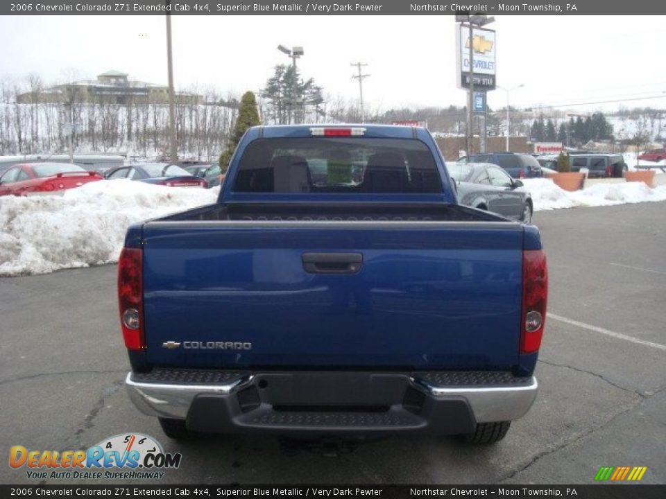 2006 Chevrolet Colorado Z71 Extended Cab 4x4 Superior Blue Metallic / Very Dark Pewter Photo #4