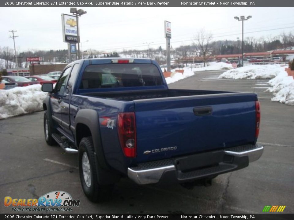 2006 Chevrolet Colorado Z71 Extended Cab 4x4 Superior Blue Metallic / Very Dark Pewter Photo #5