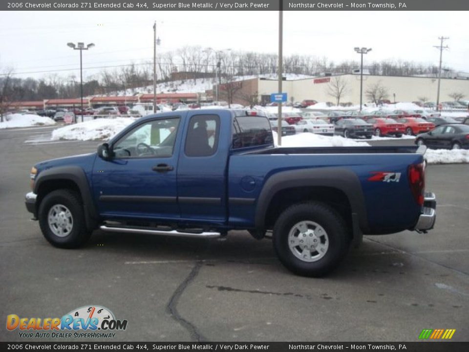 2006 Chevrolet Colorado Z71 Extended Cab 4x4 Superior Blue Metallic / Very Dark Pewter Photo #6