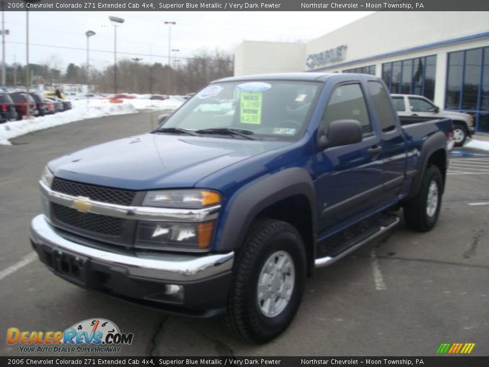 2006 Chevrolet Colorado Z71 Extended Cab 4x4 Superior Blue Metallic / Very Dark Pewter Photo #7
