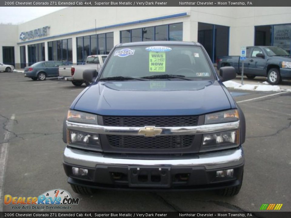 2006 Chevrolet Colorado Z71 Extended Cab 4x4 Superior Blue Metallic / Very Dark Pewter Photo #8