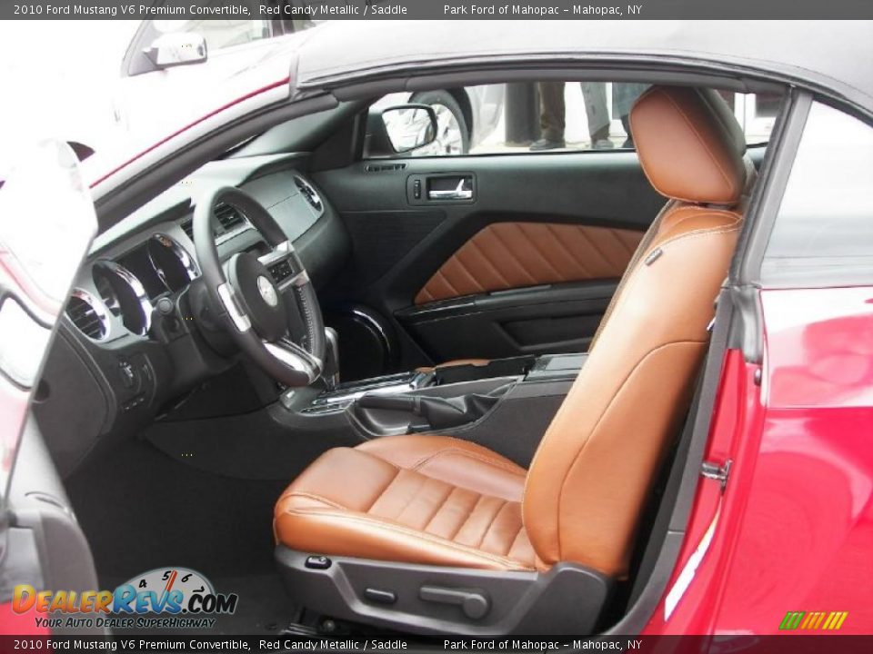 2010 Ford Mustang V6 Premium Convertible Red Candy Metallic / Saddle Photo #4