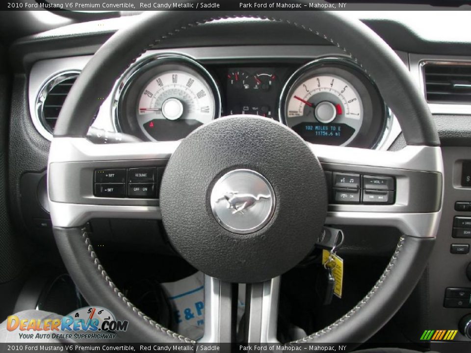 2010 Ford Mustang V6 Premium Convertible Red Candy Metallic / Saddle Photo #5