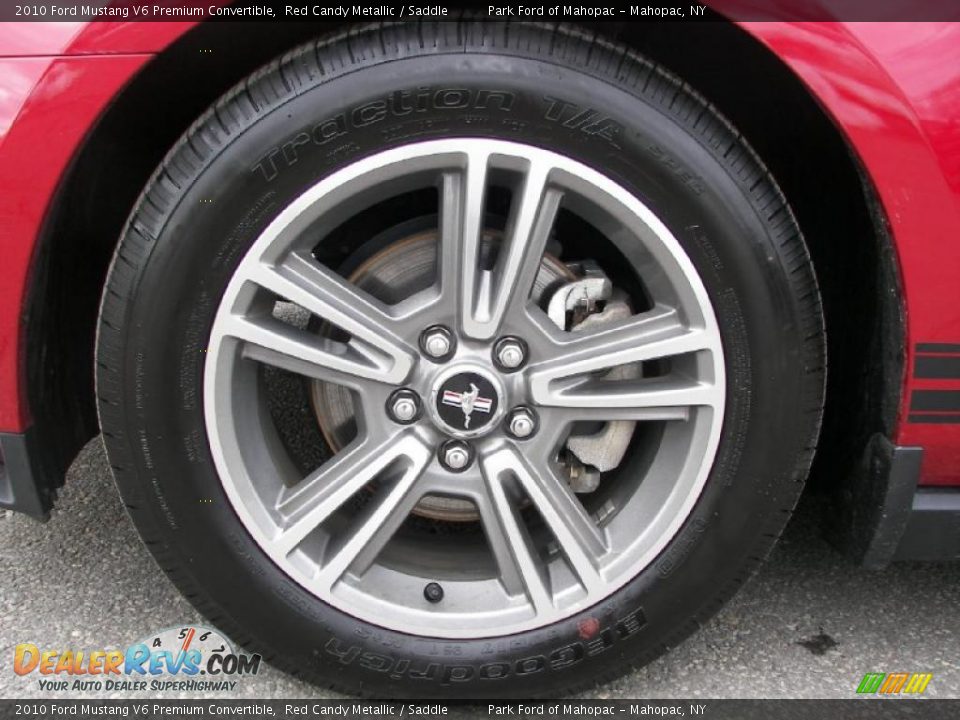 2010 Ford Mustang V6 Premium Convertible Red Candy Metallic / Saddle Photo #7