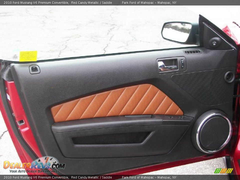 2010 Ford Mustang V6 Premium Convertible Red Candy Metallic / Saddle Photo #8