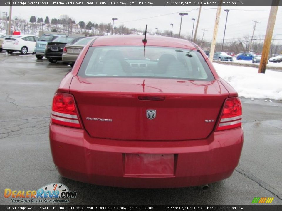 2008 Dodge Avenger SXT Inferno Red Crystal Pearl / Dark Slate Gray/Light Slate Gray Photo #3