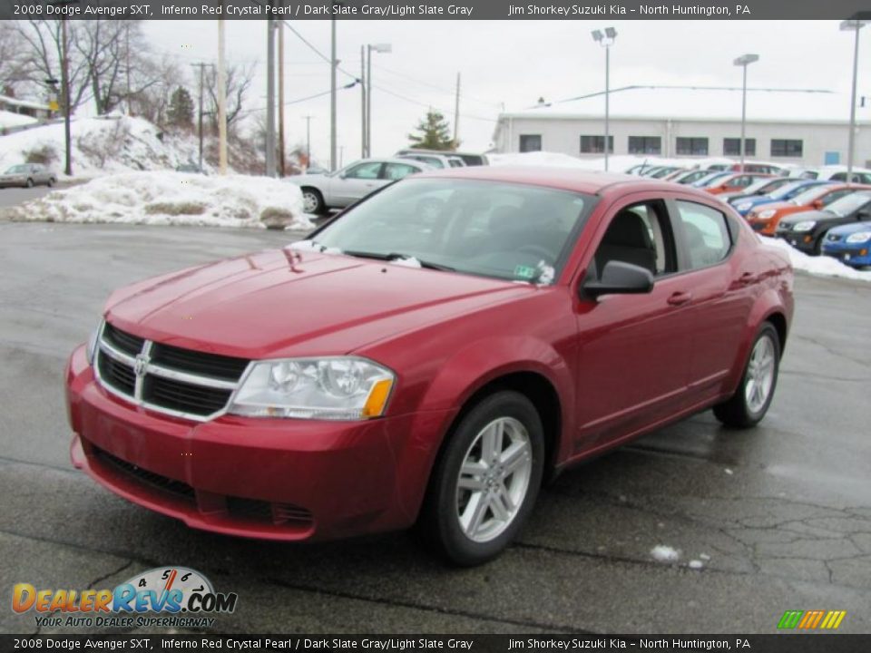 2008 Dodge Avenger SXT Inferno Red Crystal Pearl / Dark Slate Gray/Light Slate Gray Photo #5