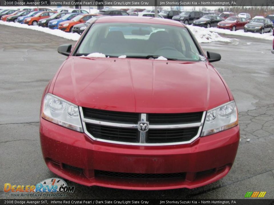 2008 Dodge Avenger SXT Inferno Red Crystal Pearl / Dark Slate Gray/Light Slate Gray Photo #6