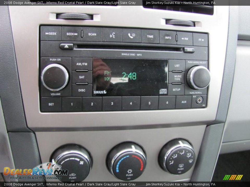 2008 Dodge Avenger SXT Inferno Red Crystal Pearl / Dark Slate Gray/Light Slate Gray Photo #10