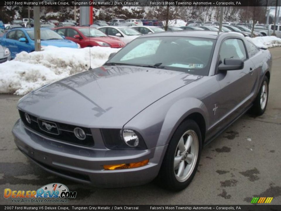 2007 Ford Mustang V6 Deluxe Coupe Tungsten Grey Metallic / Dark Charcoal Photo #5
