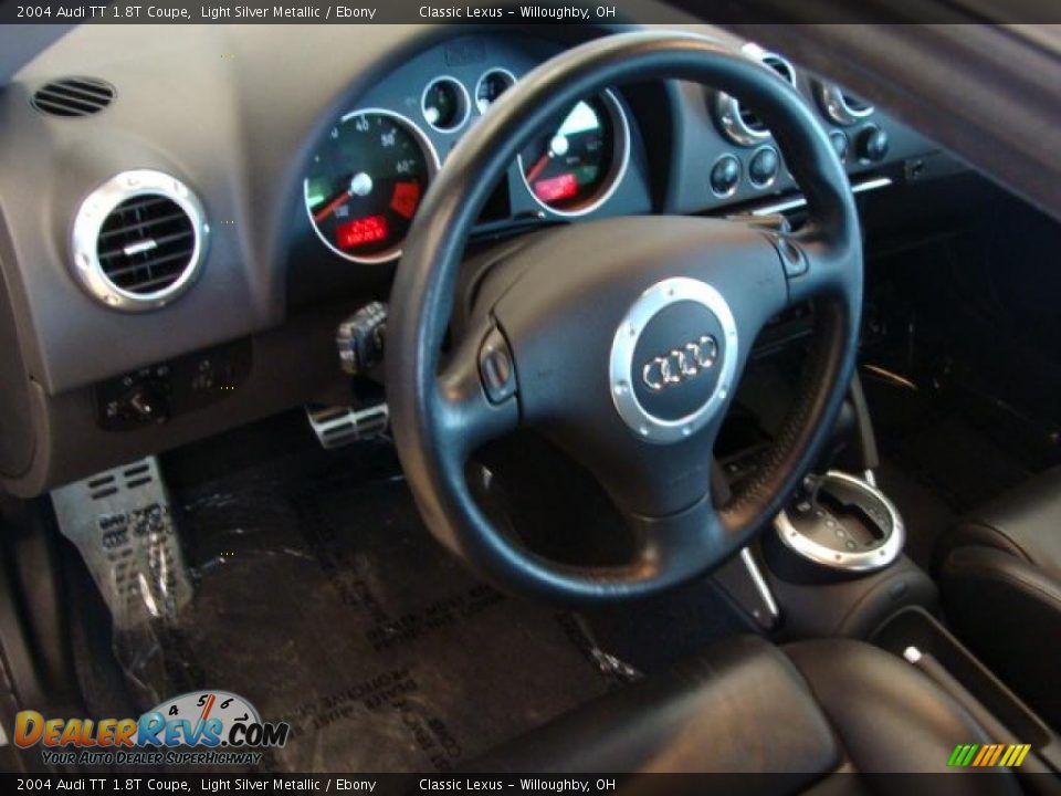 2004 Audi TT 1.8T Coupe Light Silver Metallic / Ebony Photo #7