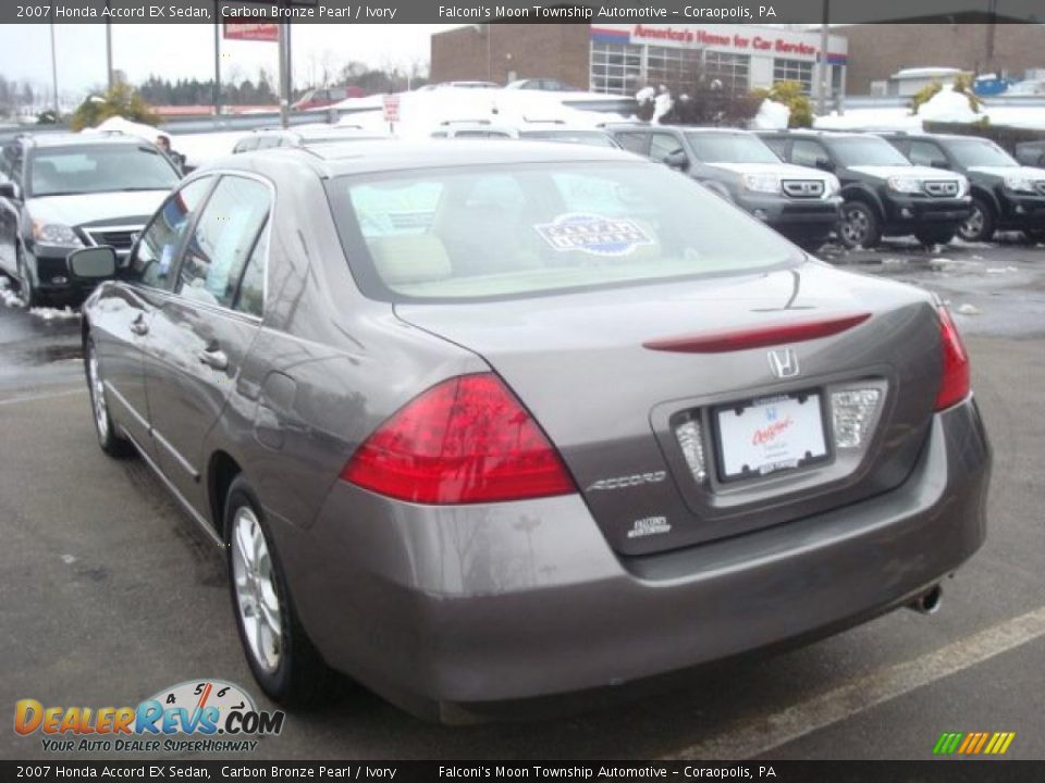 2007 Honda Accord EX Sedan Carbon Bronze Pearl / Ivory Photo #2