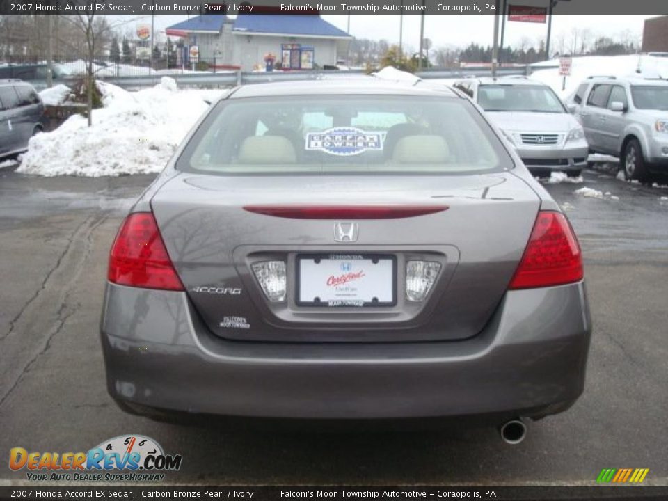 2007 Honda Accord EX Sedan Carbon Bronze Pearl / Ivory Photo #3