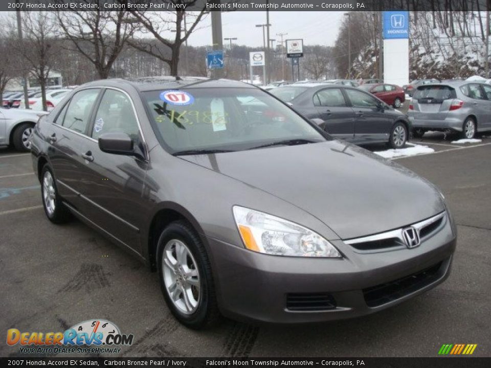 2007 Honda Accord EX Sedan Carbon Bronze Pearl / Ivory Photo #5