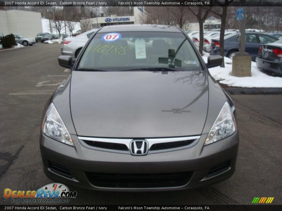 2007 Honda Accord EX Sedan Carbon Bronze Pearl / Ivory Photo #6
