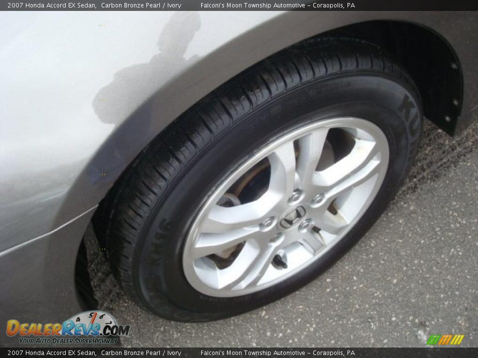 2007 Honda Accord EX Sedan Carbon Bronze Pearl / Ivory Photo #7