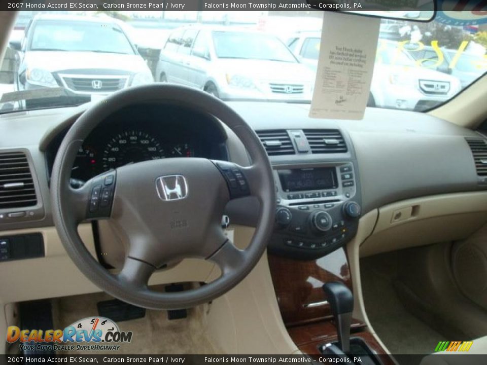 2007 Honda Accord EX Sedan Carbon Bronze Pearl / Ivory Photo #10
