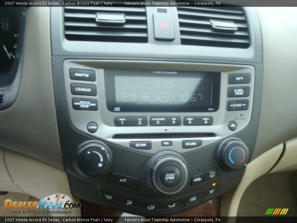 2007 Honda Accord EX Sedan Carbon Bronze Pearl / Ivory Photo #13