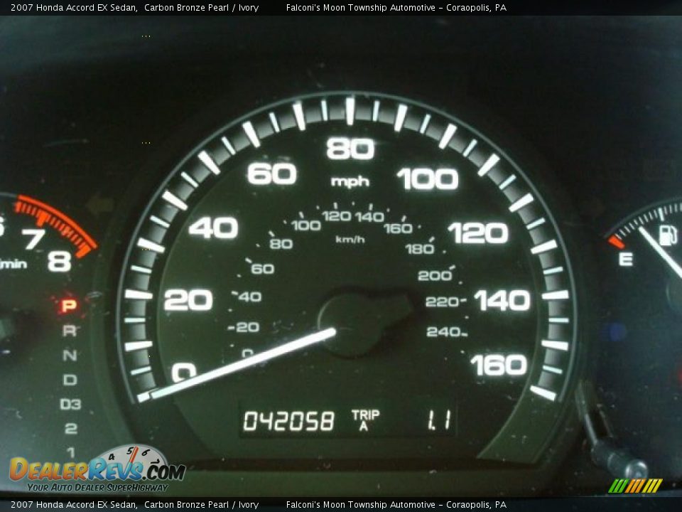 2007 Honda Accord EX Sedan Carbon Bronze Pearl / Ivory Photo #15