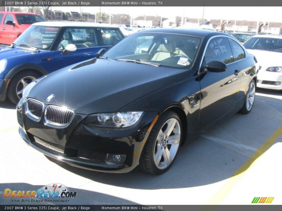 2007 BMW 3 Series 335i Coupe Jet Black / Beige Photo #1