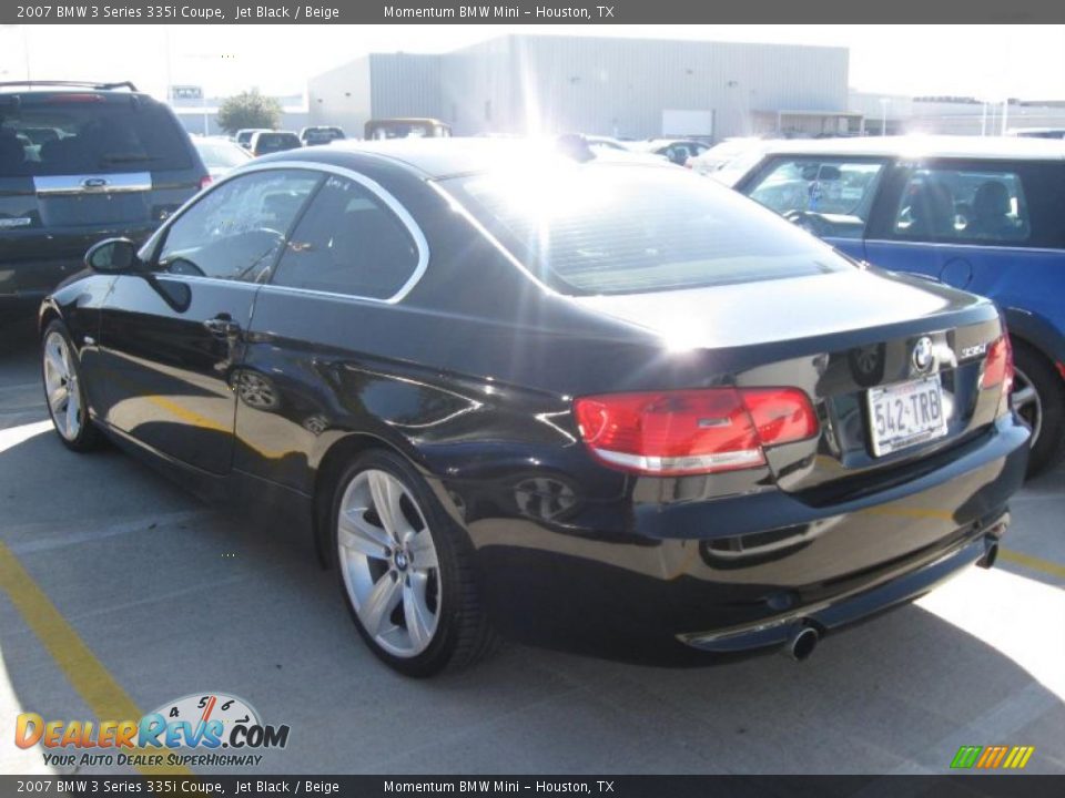 2007 BMW 3 Series 335i Coupe Jet Black / Beige Photo #4