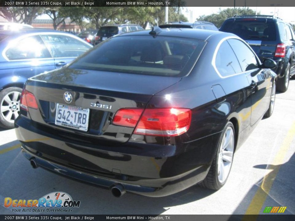 2007 BMW 3 Series 335i Coupe Jet Black / Beige Photo #5