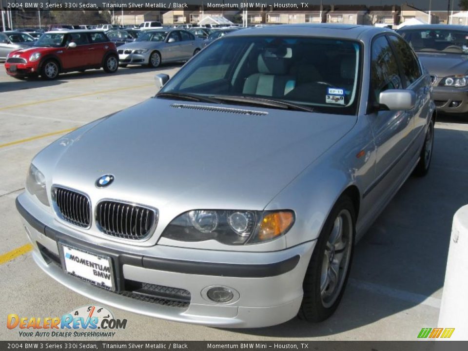 2004 BMW 3 Series 330i Sedan Titanium Silver Metallic / Black Photo #1