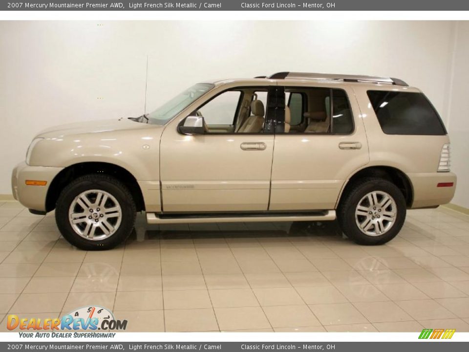 2007 Mercury Mountaineer Premier AWD Light French Silk Metallic / Camel Photo #4