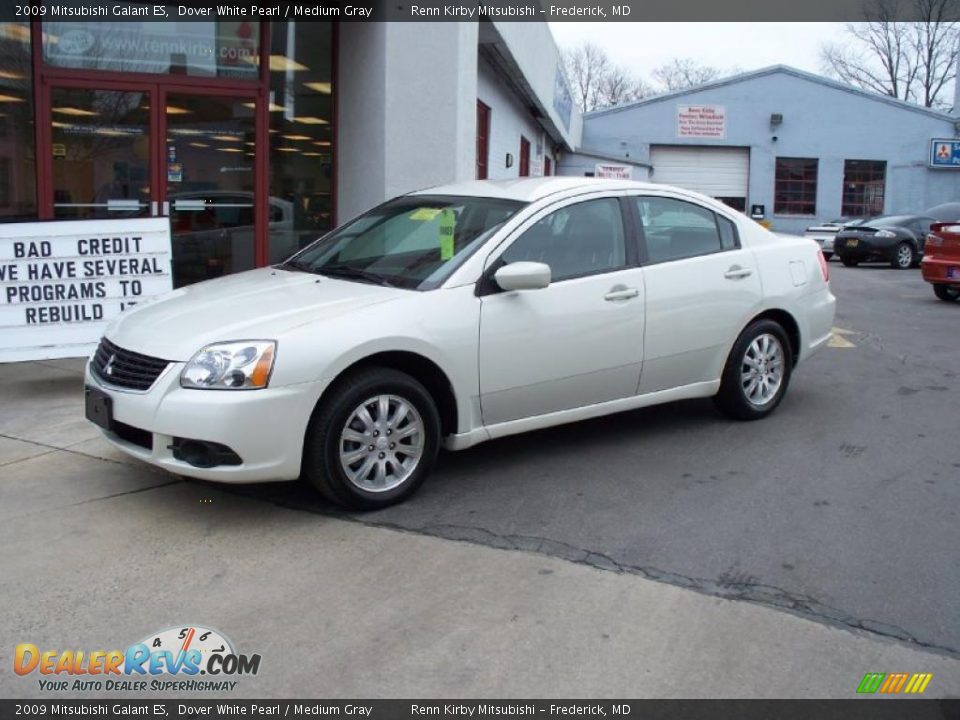 2009 Mitsubishi Galant ES Dover White Pearl / Medium Gray Photo #1