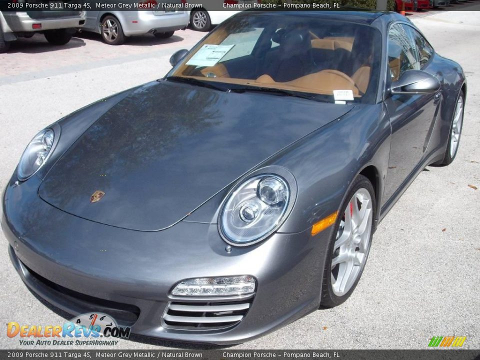 2009 Porsche 911 Targa 4S Meteor Grey Metallic / Natural Brown Photo #1