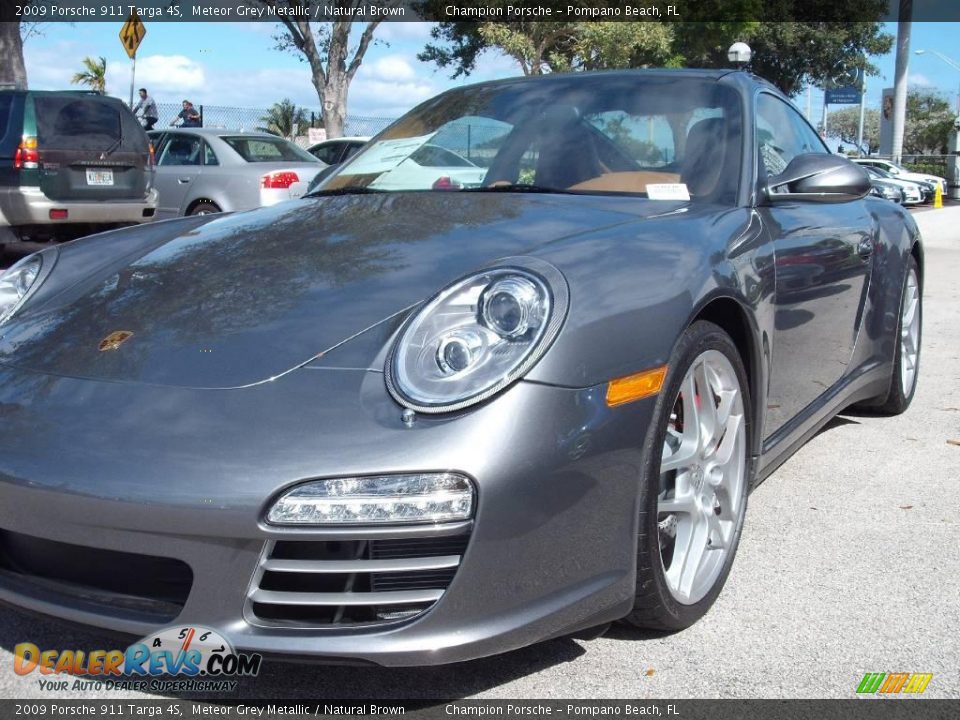 2009 Porsche 911 Targa 4S Meteor Grey Metallic / Natural Brown Photo #3