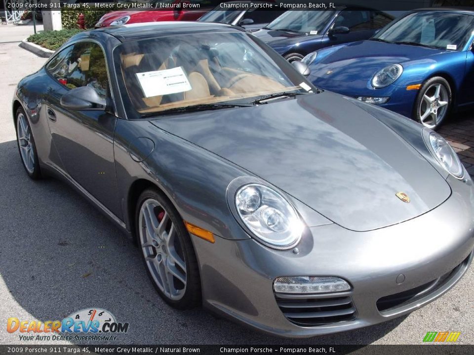 2009 Porsche 911 Targa 4S Meteor Grey Metallic / Natural Brown Photo #4