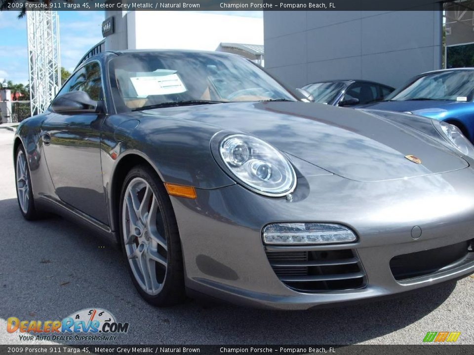 2009 Porsche 911 Targa 4S Meteor Grey Metallic / Natural Brown Photo #5