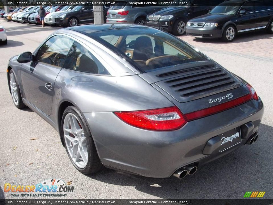 2009 Porsche 911 Targa 4S Meteor Grey Metallic / Natural Brown Photo #6