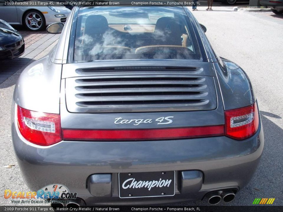 2009 Porsche 911 Targa 4S Meteor Grey Metallic / Natural Brown Photo #8