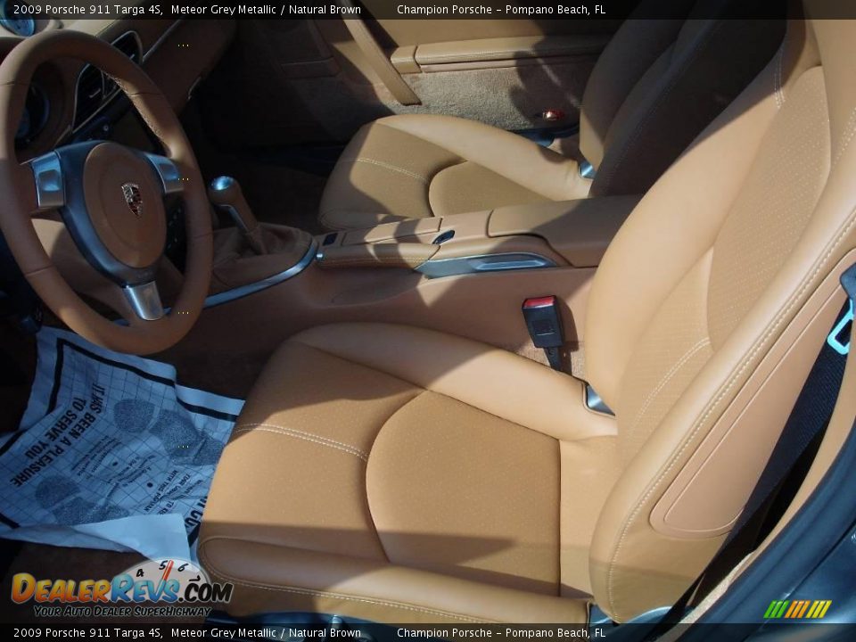 2009 Porsche 911 Targa 4S Meteor Grey Metallic / Natural Brown Photo #10