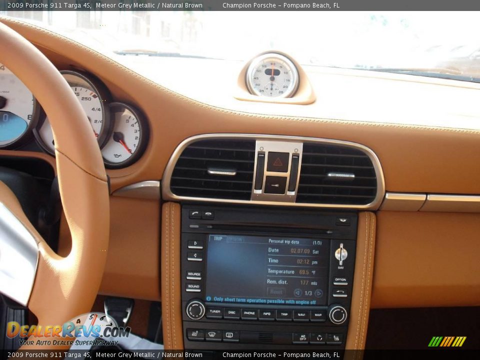 2009 Porsche 911 Targa 4S Meteor Grey Metallic / Natural Brown Photo #13