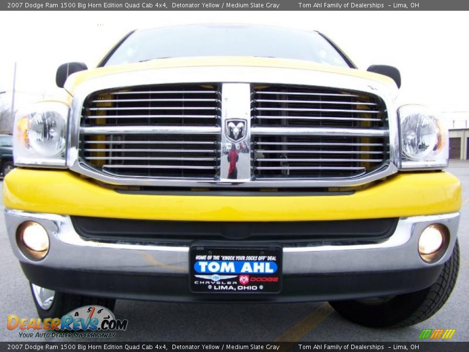 2007 Dodge Ram 1500 Big Horn Edition Quad Cab 4x4 Detonator Yellow / Medium Slate Gray Photo #3